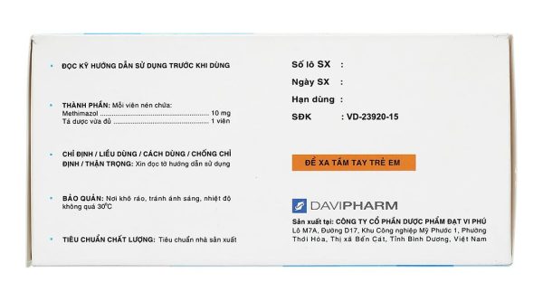 Glockner-10 trị triệu chứng cường giáp (10 vỉ x 10 viên)