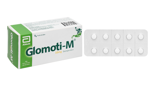 Glomoti-M 10mg trị triệu chứng nôn và buồn nôn (10 vỉ x 10 viên)