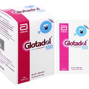 Bột pha hỗn dịch uống Glotadol 150 giảm đau, hạ sốt (20 gói x 2g)