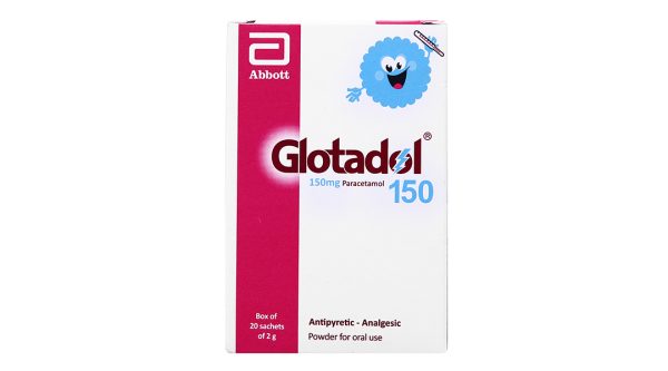 Bột pha hỗn dịch uống Glotadol 150 giảm đau, hạ sốt (20 gói x 2g)