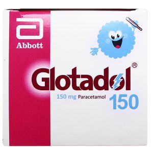 Bột pha hỗn dịch uống Glotadol 150 giảm đau, hạ sốt (20 gói x 2g)