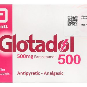 Glotadol 500 hạ sốt, giảm các cơn đau từ nhẹ đến vừa (10 vỉ x 10 viên)