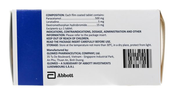 Glotadol Cold làm giảm các triệu chứng do cảm lạnh và cảm cúm (10 vỉ x 10 viên)