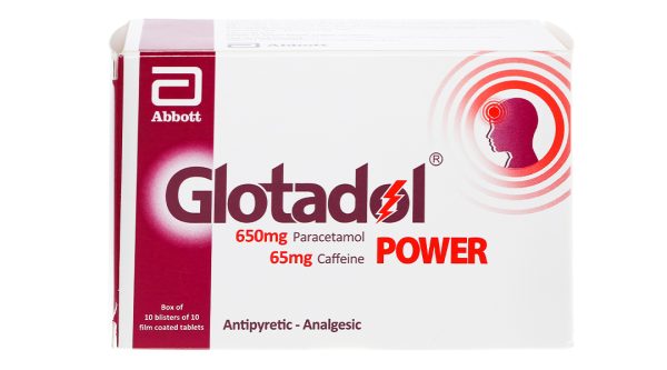 Glotadol Power giảm các cơn đau nặng, hạ sốt (10 vỉ x 10 viên)