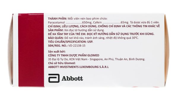 Glotadol Power giảm các cơn đau nặng, hạ sốt (10 vỉ x 10 viên)