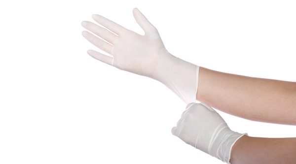 Găng tay y tế có bột Gloves S Latex Powdered Examination size S hộp 50 đôi