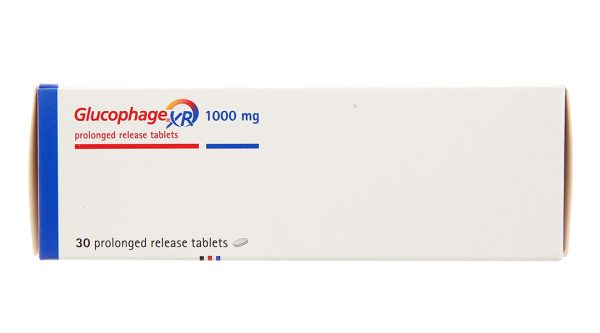 Glucophage XR 1000mg trị đái tháo đường tuýp 2 (3 vỉ x 10 viên)