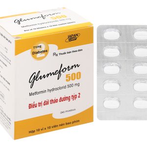 Glumeform 500 trị đái tháo đường tuýp 2 (10 vỉ x 10 viên)