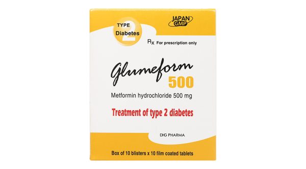 Glumeform 500 trị đái tháo đường tuýp 2 (10 vỉ x 10 viên)