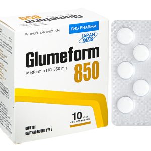 Glumeform 850 trị đái tháo đường tuýp 2 không phụ thuộc insulin (10 vỉ x 5 viên)