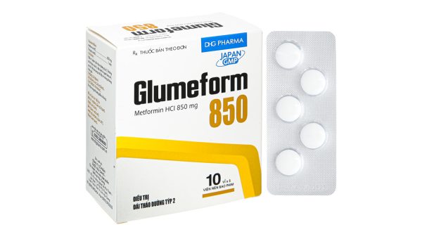 Glumeform 850 trị đái tháo đường tuýp 2 không phụ thuộc insulin (10 vỉ x 5 viên)