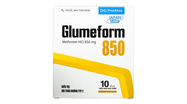 Glumeform 850 trị đái tháo đường tuýp 2 không phụ thuộc insulin (10 vỉ x 5 viên)