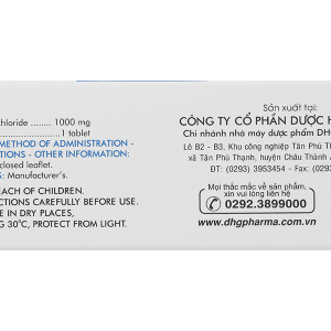 Glumeform 1000 XR trị đái tháo đường (3 vỉ x 10 viên)