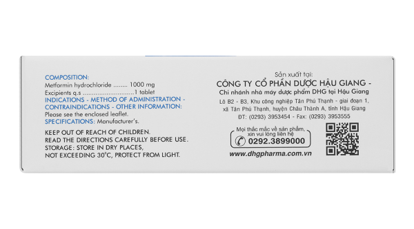 Glumeform 1000 XR trị đái tháo đường (3 vỉ x 10 viên)