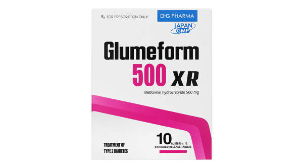 Glumeform 500 XR trị đái tháo đường (10 vỉ x 10 viên)