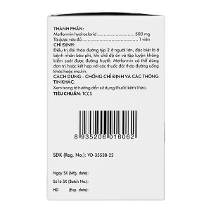 Glumeform 500 XR trị đái tháo đường (10 vỉ x 10 viên)