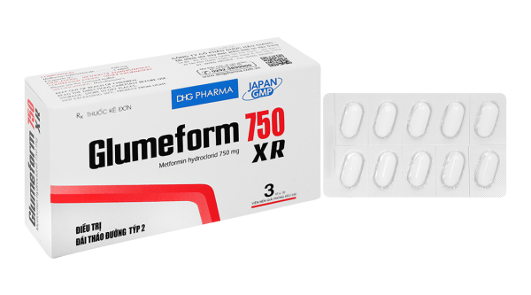 Glumeform 750 XR trị đái tháo đường (3 vỉ x 10 viên)
