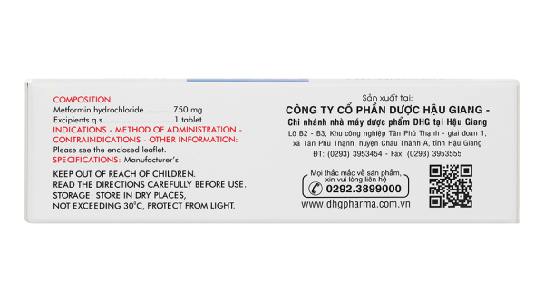 Glumeform 750 XR trị đái tháo đường (3 vỉ x 10 viên)