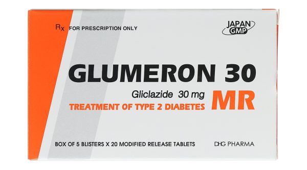 Glumeron 30 MR trị đái tháo đường tuýp II (5 vỉ x 20 viên)