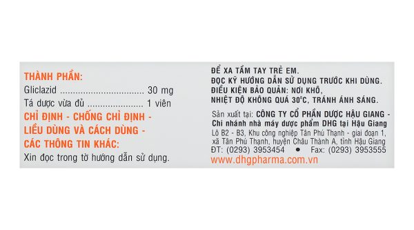 Glumeron 30 MR trị đái tháo đường tuýp II (5 vỉ x 20 viên)