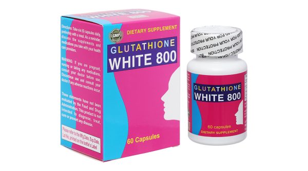 Glutathione White 800 làm trắng da, giảm nám chai 60 viên