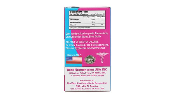 Glutathione White 800 làm trắng da, giảm nám chai 60 viên