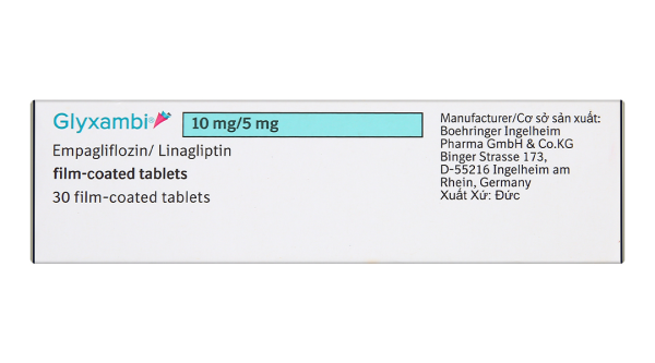 Glyxambi 10mg/5mg trị đái tháo đường tuýp 2 (3 vỉ x 10 viên)