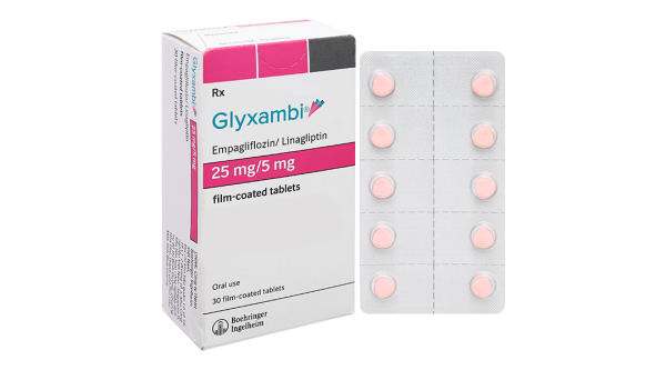 Glyxambi 25mg/5mg trị đái tháo đường tuýp 2 (3 vỉ x 10 viên)