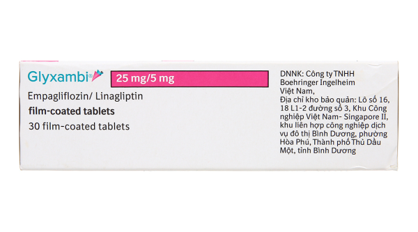 Glyxambi 25mg/5mg trị đái tháo đường tuýp 2 (3 vỉ x 10 viên)