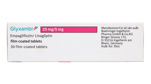 Glyxambi 25mg/5mg trị đái tháo đường tuýp 2 (3 vỉ x 10 viên)