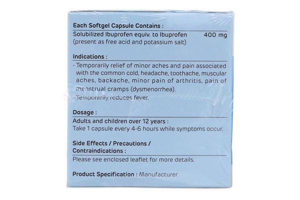 Gofen 400 Clearcap giảm đau, hạ sốt, kháng viêm (5 vỉ x 10 viên)