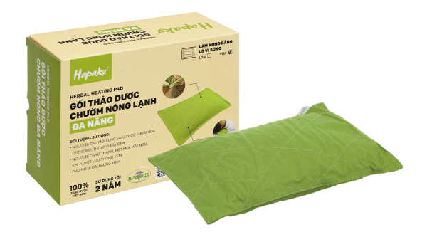 Gối chườm thảo dược nóng lạnh đa năng Hapaku (27cm x 17cm)