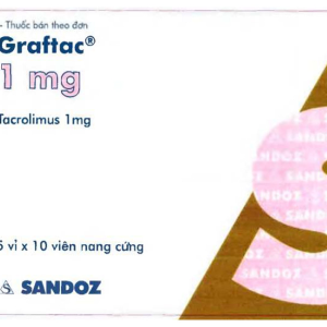 Graftac 1 mg dự phòng thải ghép sau ghép gan, thận hoặc tim (5 vỉ x 10 viên)