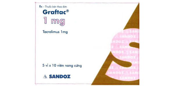 Graftac 1 mg dự phòng thải ghép sau ghép gan, thận hoặc tim (5 vỉ x 10 viên)