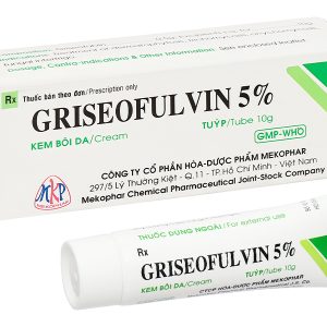 Kem bôi da Griseofulvin Mekophar 5% trị nấm da, tóc, móng tay tuýp 10g