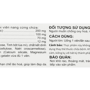 Growskin hạn chế lão hóa, làm đẹp da hộp 30 viên