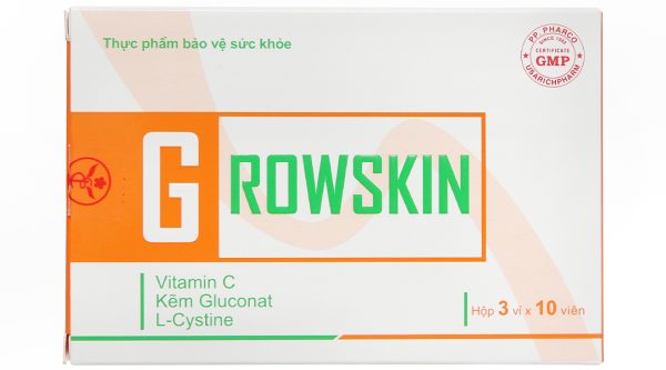 Growskin hạn chế lão hóa, làm đẹp da hộp 30 viên
