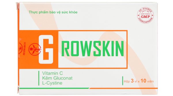 Growskin hạn chế lão hóa, làm đẹp da hộp 30 viên