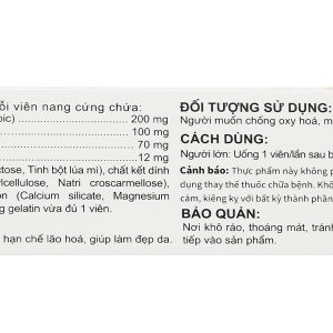 Growskin hạn chế lão hóa, làm đẹp da hộp 30 viên