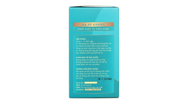 Hạ Áp Khang giúp tăng độ bền thành mạch, giảm huyết áp hộp 30 viên