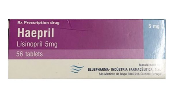 Haepril 5mg điều trị tăng huyết áp, suy tim, nhồi máu cơ tim cấp (4 vỉ x 14 viên)