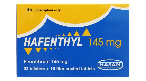 Hafenthyl 145mg trị rối loại lipoprotein máu (3 vỉ x 10 viên)
