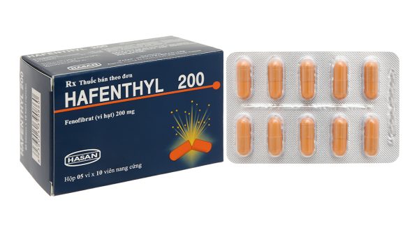 Hafenthyl 200 trị tăng triglycerid máu (5 vỉ x 10 viên)