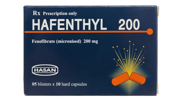 Hafenthyl 200 trị tăng triglycerid máu (5 vỉ x 10 viên)