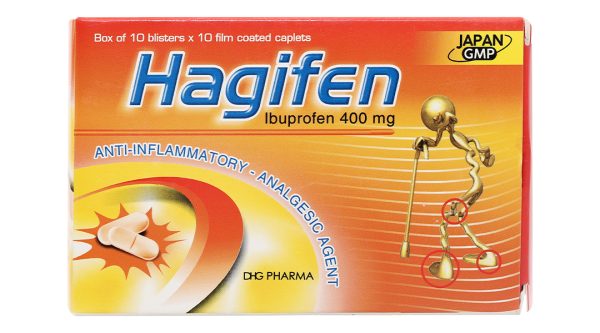 Hagifen 400mg giảm đau, hạ sốt, kháng viêm (10 vỉ x 10 viên)