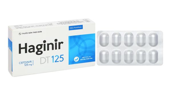 Haginir DT 125 điều trị nhiễm khuẩn từ nhẹ đến vừa (2 vỉ x 10 viên)