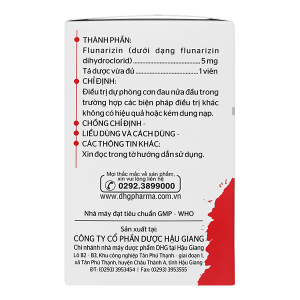 Hagizin 5mg trị các triệu chứng do rối loạn tiền đình (10 vỉ x 10 viên)