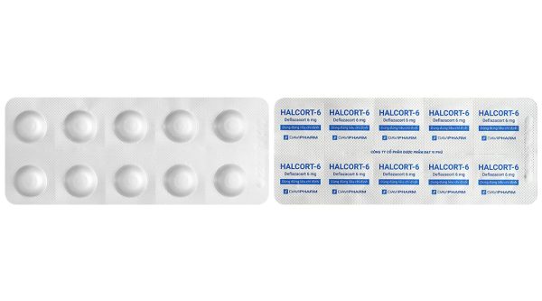 Halcort-6 thuốc kháng viêm, trị viêm khớp dạng thấp (3 vỉ x 10 viên)