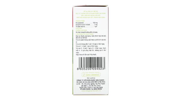 Thuốc cốm sủi bọt Hapacol 150 Flu trị triệu chứng cảm sốt, sổ mũi (24 gói x 1.5g)