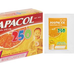 Bột sủi Hapacol 250 giảm đau, hạ sốt (24 gói x 1.5g)